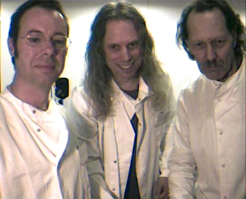 Mike, Pip and Dave, smiling